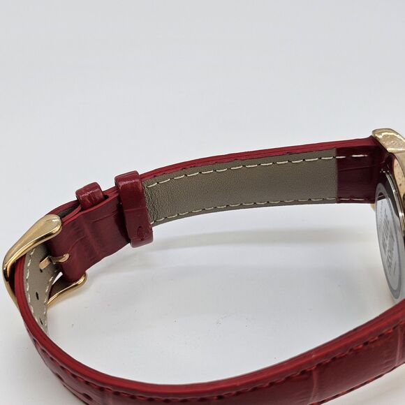Daisy Dixon London Women Watch 34MM Gold Dial‎ New Red Leather Bands New Battery main image 5